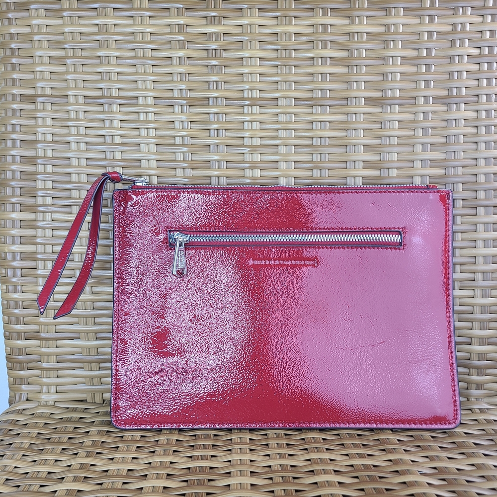 Aimee Kestenberg Sicily Lipstick Red Patent Leather Clutch Bag Pouch